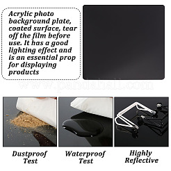 4Pcs 4 Styles Acrylic Reflection Display Board&nbsp;AJEW-GO0001-96