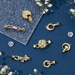 10 Sets 10 Styles Fold Over Clasp Sets&nbsp;FIND-FH0005-45