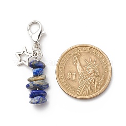 Gemstone Chips Beaded Pendant Decorations&nbsp;HJEW-JM00709