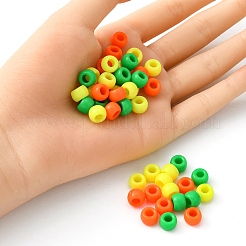 300Pcs 3 Colors Resin European Large Hole Beads&nbsp;RESI-YW0001-35