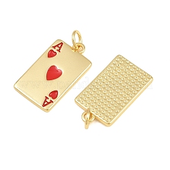 Brass Enamel Pendants&nbsp;KK-L275-15G
