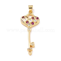 Brass Micro Pave Cubic Zirconia Pendants&nbsp;ZIRC-L100-061G