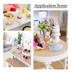 30Pcs 5 Colors Resin Ship with Flower Miniature Ornaments&nbsp;AJEW-TA0005-86