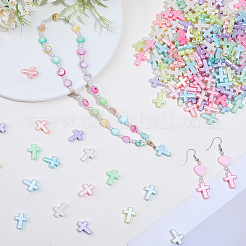 200Pcs Electroplate Opaque Acrylic Beads&nbsp;OACR-BM0001-01