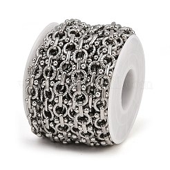 304 Stainless Steel Twist Ring Link Chains&nbsp;CHS-P025-04B-P