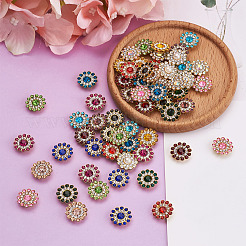 300Pcs 15 Style Flower Shape Rhinestone Buttons&nbsp;RB-YS0001-02