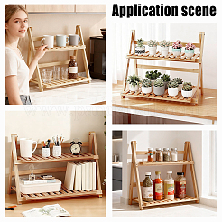 Wooden Foldable Storage Rack&nbsp;AJEW-WH0752-594