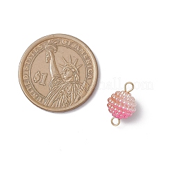 Imitation Pearl Acrylic Round Berry Connector Charms&nbsp;PALLOY-JF04422-02