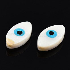 Evil Eye Natural Freshwater Shell Beads&nbsp;SHEL-F001-34