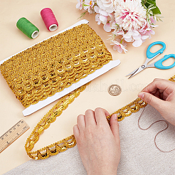 Polyester Half Round Lace Trim Ribbon&nbsp;DIY-WH0661-52B