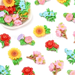25Pcs 5 Styles Opaque Resin Cabochons&nbsp;RESI-FS0001-97