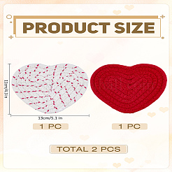 2Pcs 2 Colors Cotton Cup Mats&nbsp;AJEW-LP0006-41A