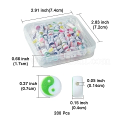 200Pcs Printed Opaque Acrylic Beads&nbsp;OACR-FS0001-54