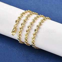 Brass Heart Link Chain Necklaces&nbsp;NJEW-M108-27G
