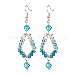 Glass Dangle Earrings&nbsp;EJEW-JE06868-02