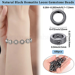 60Pcs Non-Magnetic Synthetic Hematite Beads&nbsp;G-BBC0001-55