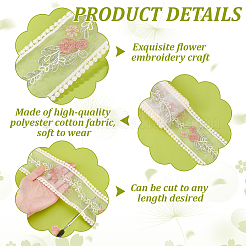 15 Yards Polyester Mesh Flower Ribbon&nbsp;OCOR-GO0001-23
