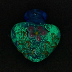 Handmade Luminous Lampwork  Perfume Bottle Pendants&nbsp;LAMP-P044-L
