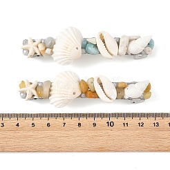 4Pcs 4 Styles Natural Shell Hair Barrettes&nbsp;PHAR-TA000013