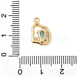 Brass Glass Pendants&nbsp;KK-F916-36G