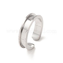 304 Stainless Steel Cuff Open Rings&nbsp;SA-CBACA70-01B-P