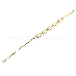 Electroplated Alloy Link Bracelets&nbsp;BJEW-T012-004-RS