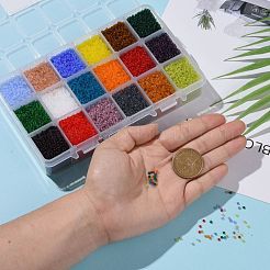 FGB 48000PCS 18 Colors 12/0 Grade A Round Glass Seed Beads&nbsp;SEED-JP0012-03-2mm