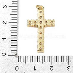 Brass Micro Pave Cubic Zirconia Pendants&nbsp;KK-S526-06G-A