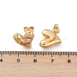 304 Stainless Steel Rhinestone Stud Earrings&nbsp;EJEW-U046-01G