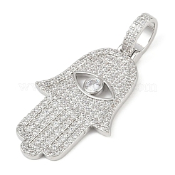 Brass Micro Pave Cubic Zirconia Pendants&nbsp;KK-R224-09P
