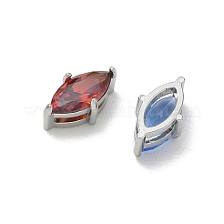 304 Stainless Steel Pave Cubic Zirconia Charms&nbsp;CU-CBABCF3-02P