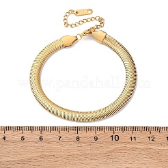 304 Stainless Steel Snake Chain Bracelets for Women&nbsp;BJEW-M096-03G