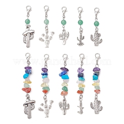 Natural Gemstone Chips Pendant Decorations&nbsp;HJEW-JM02589