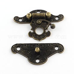 Wooden Box Lock Catch Clasps&nbsp;X-IFIN-R203-48AB
