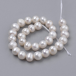 Natural Cultured Freshwater Pearl Beads Strands&nbsp;PEAR-N013-06E