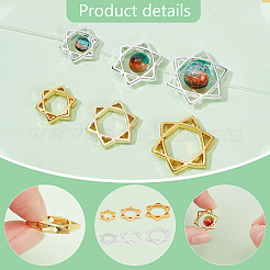 36Pcs 6 Styles Long-Lasting Plated Alloy Bead Frame&nbsp;FIND-PH0018-71