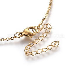 304 Stainless Steel Pendant Necklaces&nbsp;X-NJEW-O108-04G