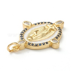 Brass Micro Pave Cubic Zirconia Pendants&nbsp;ZIRC-P200-11A-G02