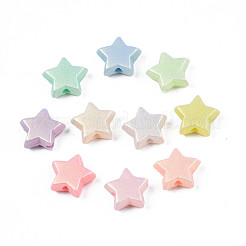 Spray Painted Frosted Opaque Acrylic Beads&nbsp;ACRP-S679-43A