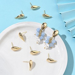 SHEGRACE Brass Stud Earring Findings&nbsp;XGR0026G-37G