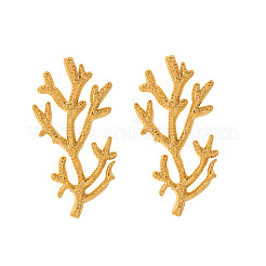 304 Stainless Steel Coral Shape Stud Earrings for Women&nbsp;WGF2D78-01