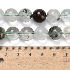 Natural Green Lodolite Quartz Beads Strands&nbsp;G-L642-B06-12mm
