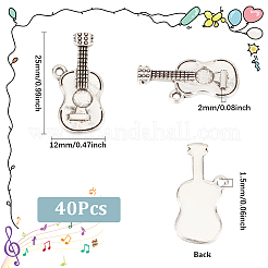 40Pcs Tibetan Style Alloy Guitar Pendants&nbsp;TIBEP-SC0002-92