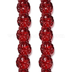 Baking Paint Transparent Glass Bead Strands&nbsp;EGLA-H110-02