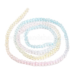 Transparent Gradient Color Glass Beads Strands&nbsp;GLAA-G101-2mm-01
