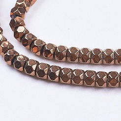 Electroplate Non-Magnetic Synthetic Hematite Beads Strands&nbsp;G-F562-S04