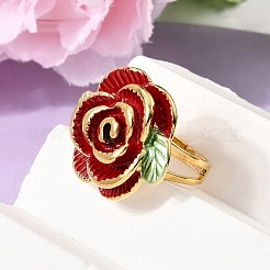 304 Stainless Steel Enamel Finger Rings for Women&nbsp;RJEW-G373-01G-02