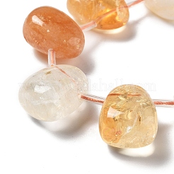 Heated Natural Citrine Beads Strands&nbsp;G-P528-E02-01