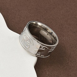304 Stainless Steel Finger Rings for Women&nbsp;RJEW-F195-04P