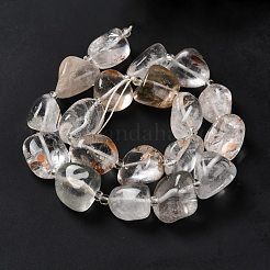 Natural Green Lodolite Quartz/Garden Quartz Beads Strands&nbsp;G-B026-01